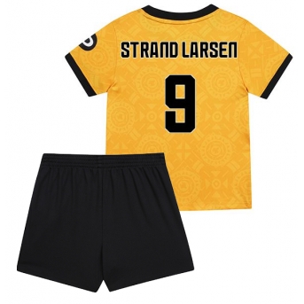 Billige Fotballdrakt Wolves Jorgen Strand Larsen #9 Replika Hjemmedraktsett Barn 2025-26 Kortermet (med bukser)